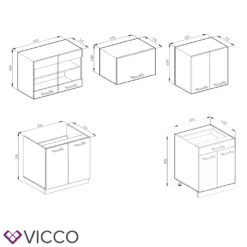 Vicco Küchenzeile R-Line Anthrazit Goldkraft 200 Cm Holzwerkstoff -Vidaxlko Verkaufe f74ccd97b8505b380e3e44133eac56b1