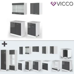 Vicco Küchenzeile + Arbeitsplatten R-Line Weiß Anthrazit Hochglanz 140 Cm Holzwerkstoff 12 Vicco Küchenzeile + Arbeitsplatten R-Line Weiß Anthrazit Hochglanz 140 Cm Holzwerkstoff -Vidaxlko Verkaufe f77c249490f1c04aa21727fd29da95e9