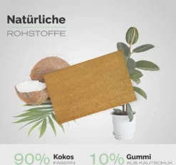 Entrando Fußmatte Aus Kokos - Natur Braun 40x60 Cm - Antibakteriell, Rutschfest, Wetterfest - Optimale Haustür Fussmatte Für Aussen -Vidaxlko Verkaufe f78ec7a441c4bb4b98481cb63fe4f3ea
