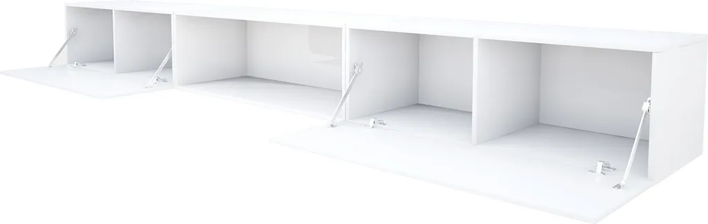 Selsey - TV-Lowboard / TV-Hängeboard LARKA 300 Cm Mit LED - Beleuchtung, In Schwarz Hochglanz 3 Selsey - TV-Lowboard / TV-Hängeboard LARKA 300 Cm Mit LED - Beleuchtung, In Schwarz Hochglanz – Bild 3