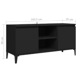 VidaXL TV-Schrank Mit Metallbeinen Schwarz 103,5x35x50 Cm -Vidaxlko Verkaufe f7f4f1c66fc08d3bdb517d6edfff3d90