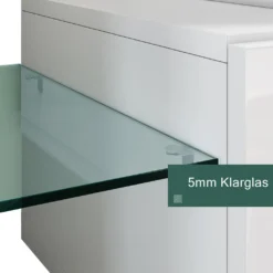 SUNSURY Weiß Hochglanz TV-Schrank W130xT35xH45cm Mit LED Beleuchtung，12-LED-Farben -Vidaxlko Verkaufe f97e09eaee9f4b704fa67821ee26ec99