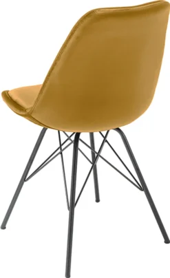 Design Stuhl SCANDINAVIA MEISTERSTÜCK Senfgelb Samt Schwarze Metallbeine -Vidaxlko Verkaufe f9b2655e2925b37ff2454be14684d2c6