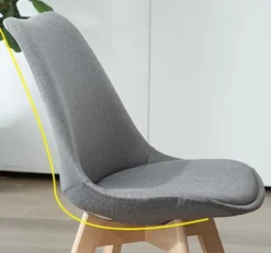 Deuline® Esszimmerstühle Grau-Stoffbezug Esszimmerstuhl Küchenstuhl SGS Massivholz Beine Polsterstuhl Retro Design Stühle Lehnstuhl Oslo 521205 4er-Set -Vidaxlko Verkaufe f9fcedf7843b351351479411002141e3