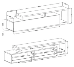 Lowboard TV-Unterschrank Fernsehtisch 219cm Anthrazit Grifflos 79870632 -Vidaxlko Verkaufe fb6ff4b7eadd82aa74a9f432638718fa