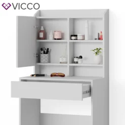 Vicco Schminktisch Frisiertisch Frisierkommode Laura Weiß 70x136 Cm Spiegelschrank Modern Schlafzimmer Kommode Schminkspiegel Schrank Schublade Kosmetiktisch Make-Up-Tisch -Vidaxlko Verkaufe fc3669b9c5480c1e0401b4a9ae2a7e3b