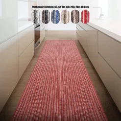 Teppich-Läufer Auf Maß Trier Rot Breite: 67 Cm, Länge: 400 Cm