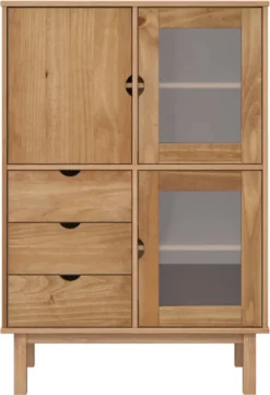 VidaXL Highboard OTTA 85x43x125 Cm Massivholz Kiefer -Vidaxlko Verkaufe fe2f62e8af6b2002e480c29c17044eb2