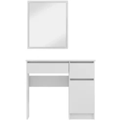 Schminktisch Weiß Mit Spiegel Und Schubladen Lora 90x50x77cm -Vidaxlko Verkaufe fe91e73e68f669fb1bdee216d983143a