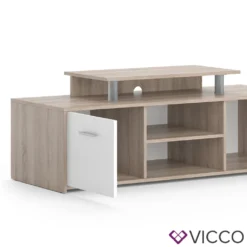 Vicco TV-Regal Lux Sonoma Weiß 136 X 51 X 53 Cm Holzwerkstoff -Vidaxlko Verkaufe ff191def98f0e9881b05c2cf036addae