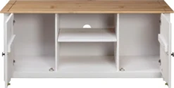 VidaXL TV-Schrank Weiß 120x40x50 Cm Massivholz Panama-Kiefer -Vidaxlko Verkaufe ffbae7708aba1060345ec8339854f55b